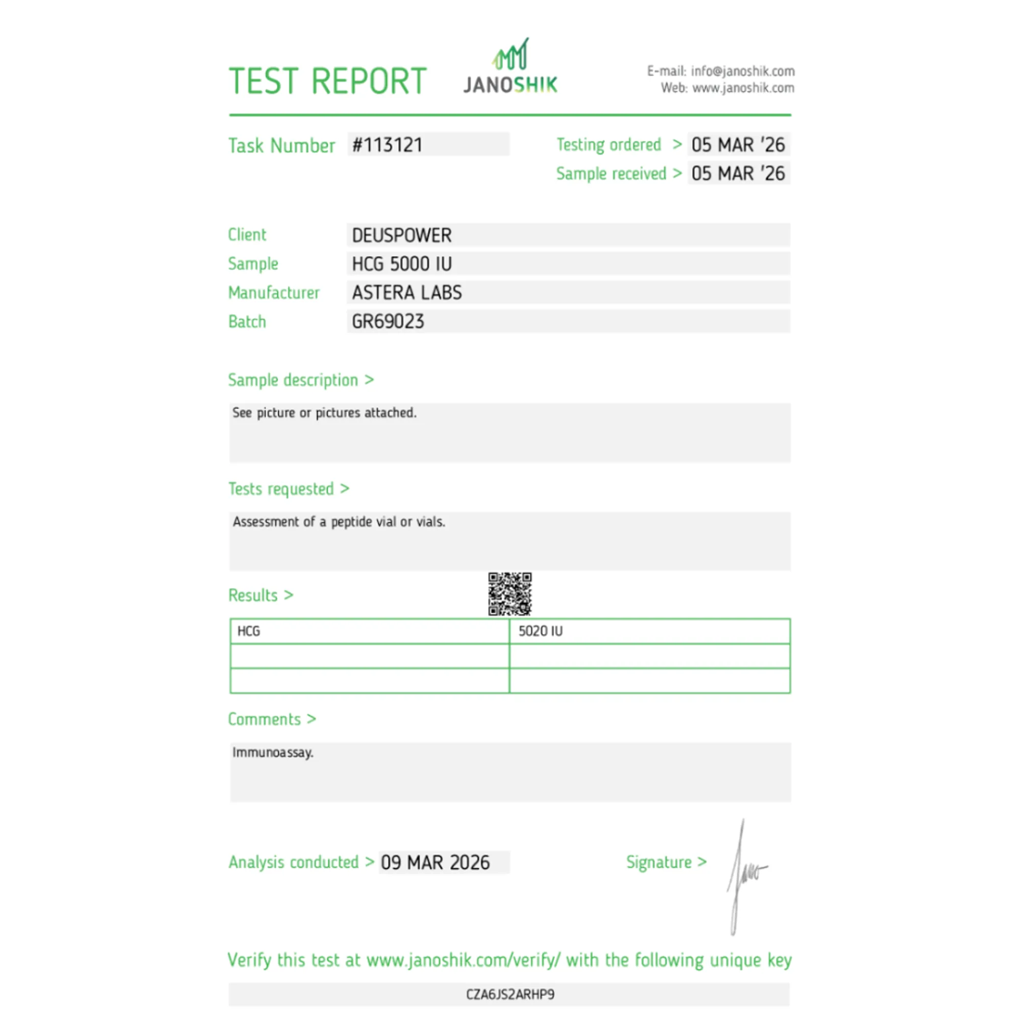 HCG (Human Chorionic Gonadotropin), Astera Labs, Buy Steroids Online - www.deuspowershop.net