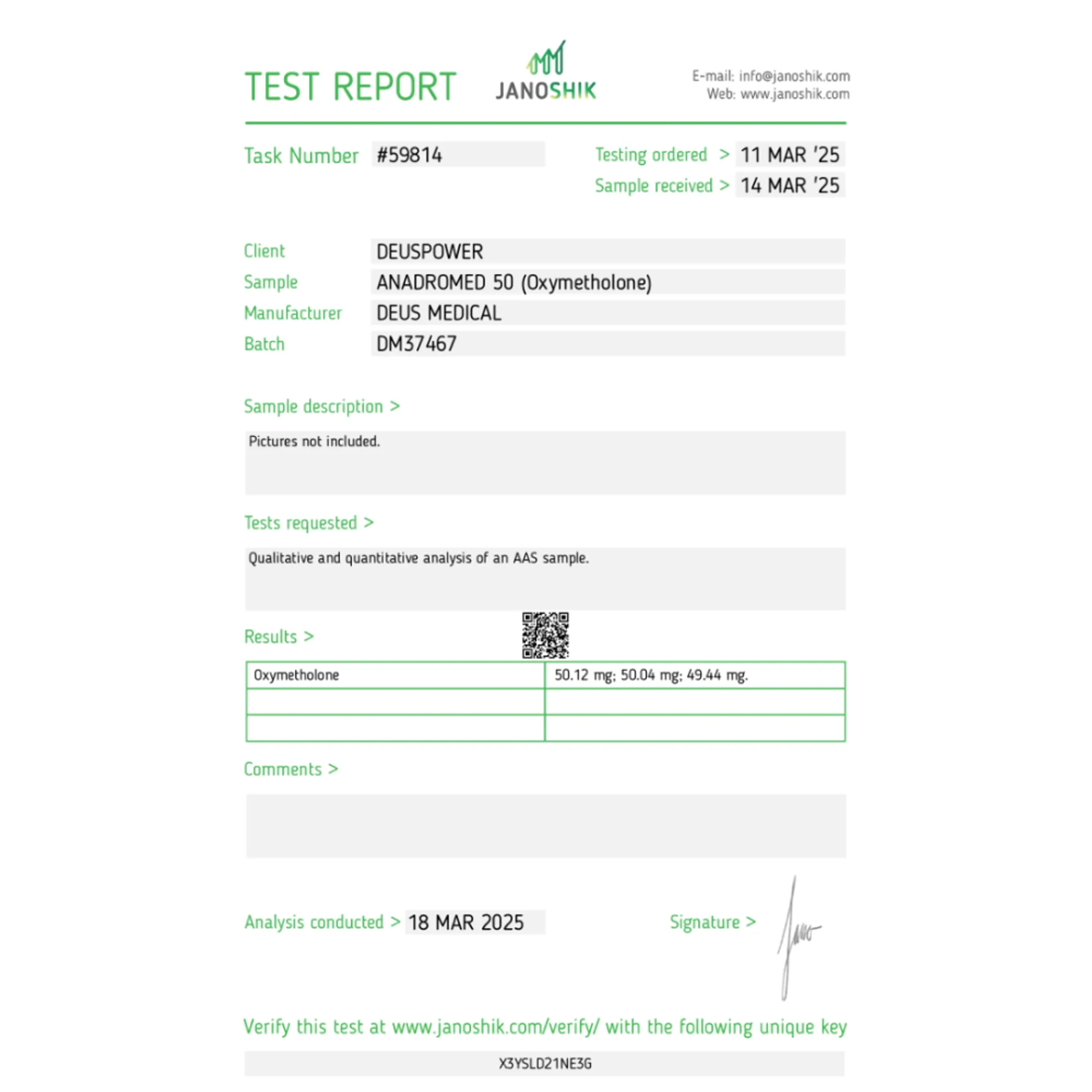 ANADROMED 50 (Oxymetholone), Deus Medical, Köp steroider online - www.deuspowershop.net