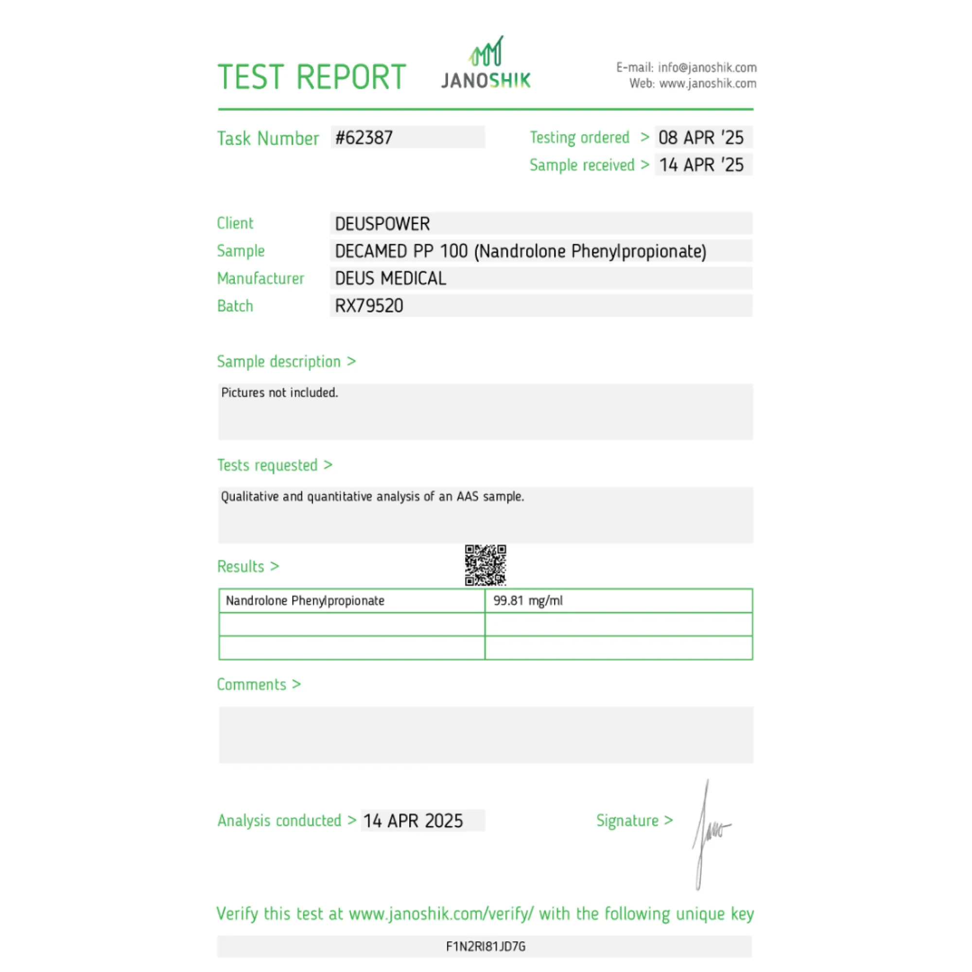 DECAMED PP 100 (Nandrolone Phenylpropionate), Deus Medical, Buy Steroids Online - www.deuspowershop.net