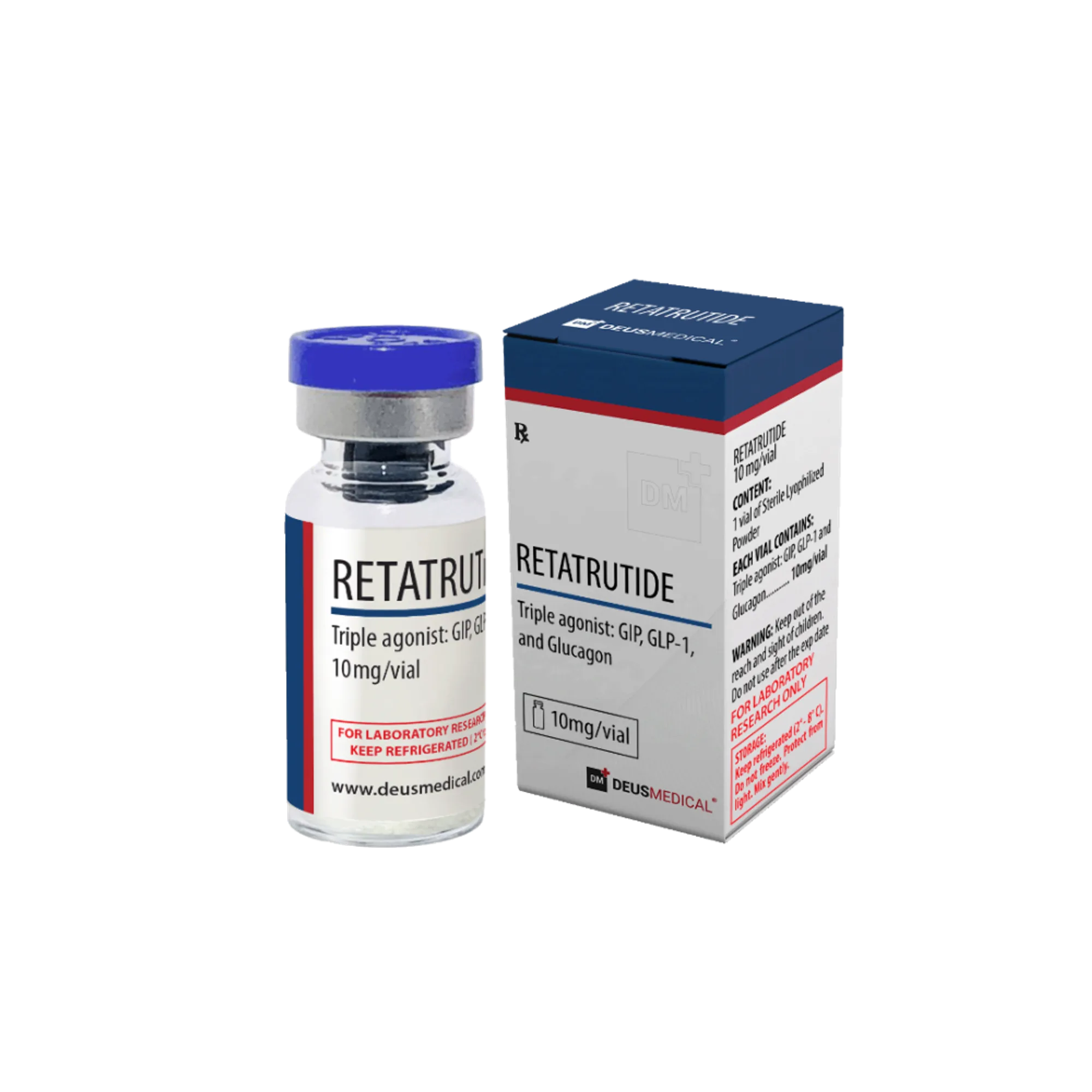 RETATRUTIDE 10mg (GLP-1, GIP & Glucagon Triple Receptor Agonist), Deus Medical, Buy Peptides Online – www.deuspowershop.net
