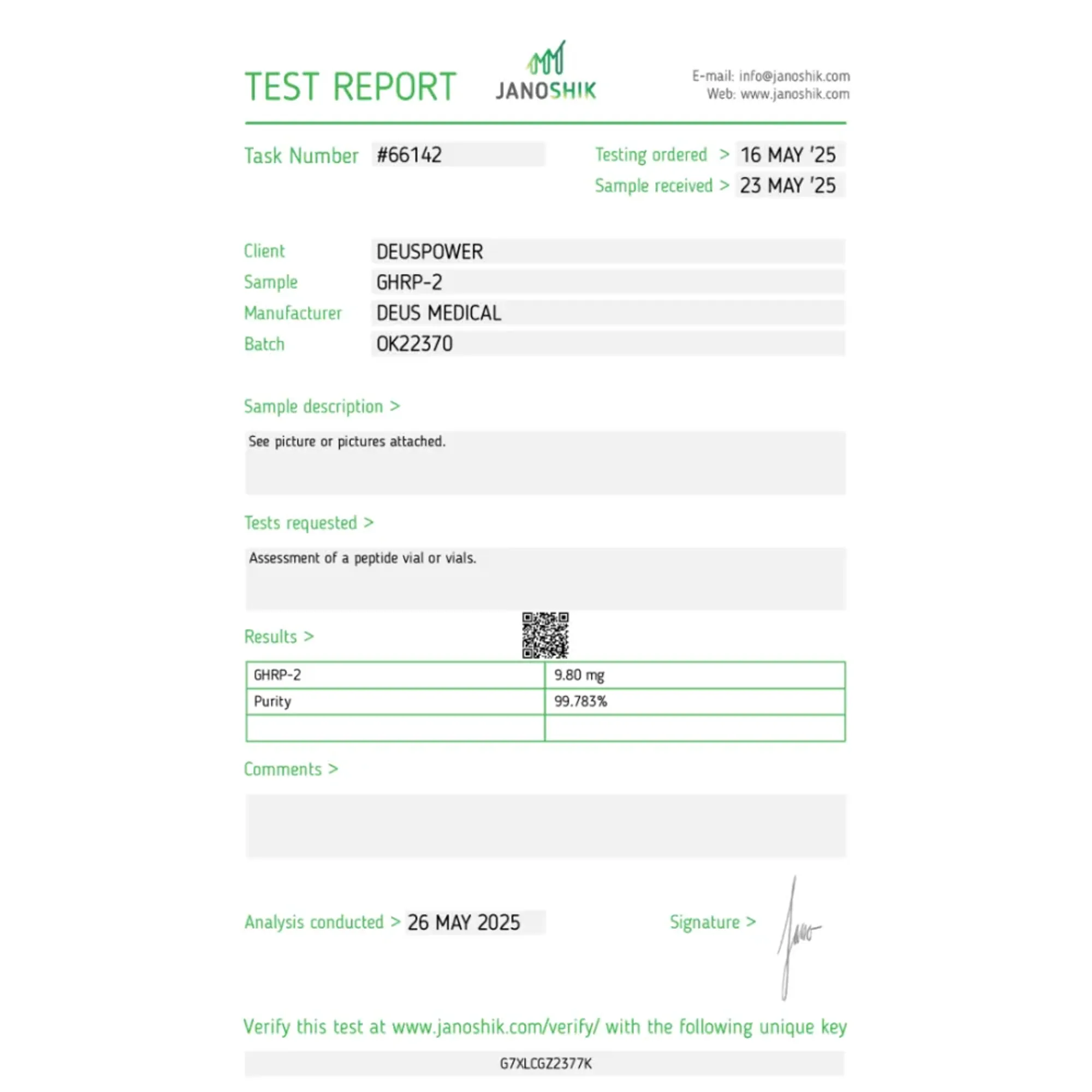 GHRP-2 (Wachstumshormon Freisetzendes Peptid 2), Deus Medical, Kaufen Sie Steroide Online - www.deuspowershop.net