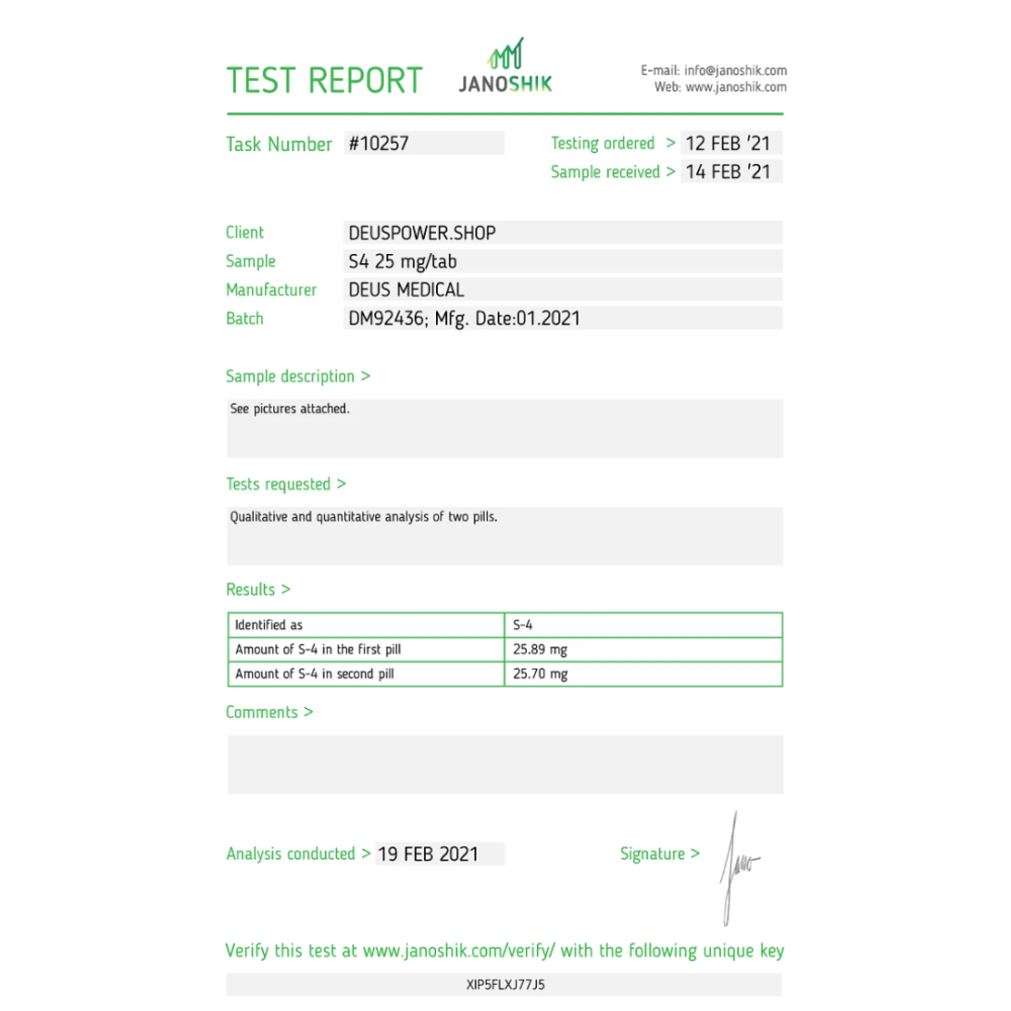 S4 25 (Andarine), Deus Medical, Buy Steroids Online - www.deuspowershop.net