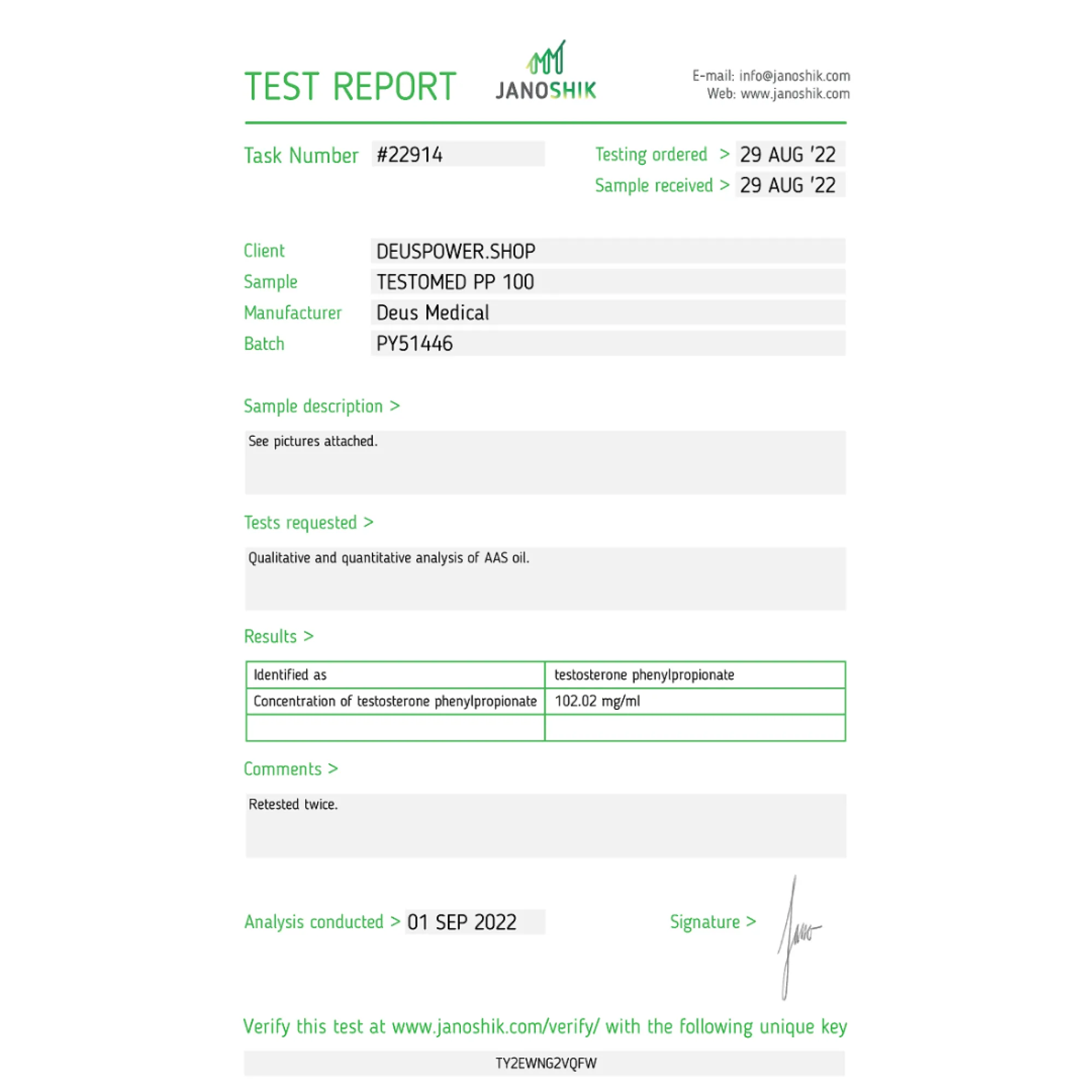 TESTOMED PP 100 (Testosteron Phenylpropionate), Deus Medical, koop steroïden online - www.deuspowershop.net