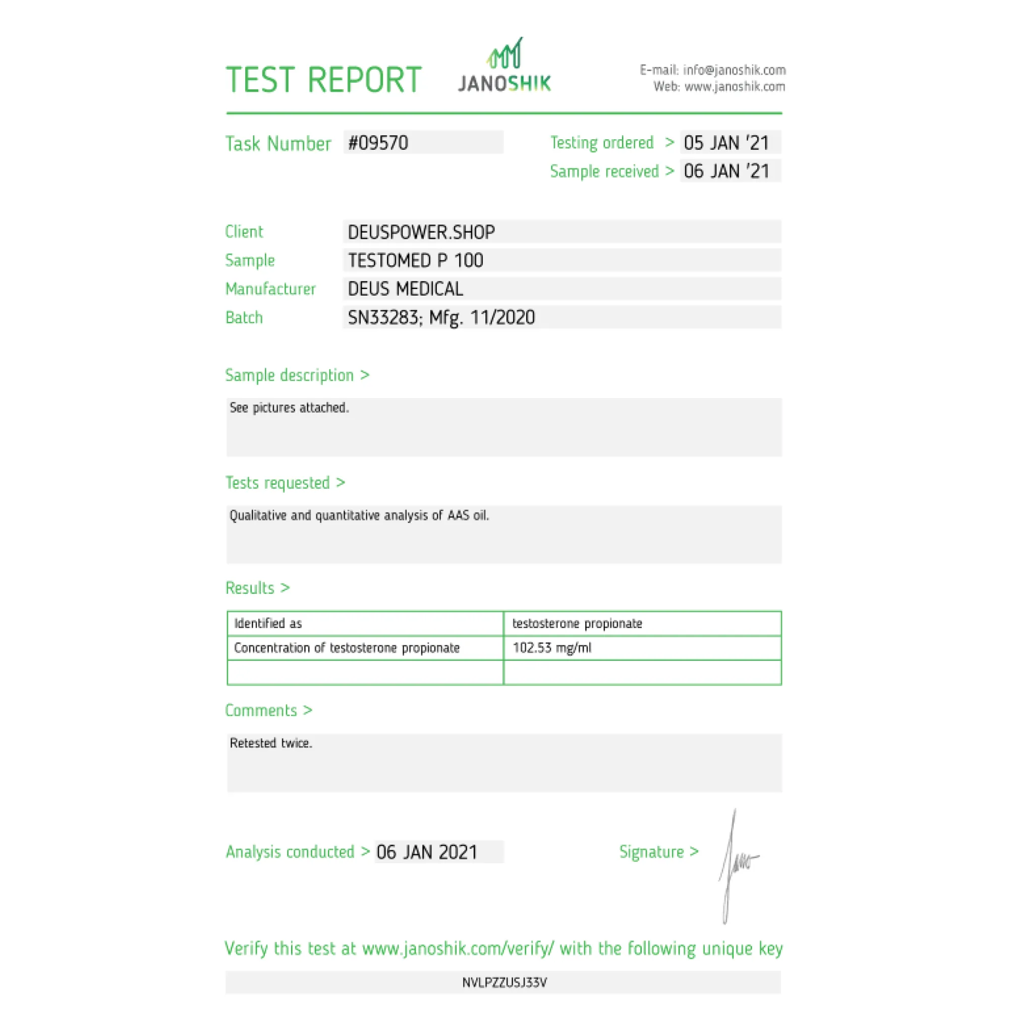 TESTOMED P 100 (Testosterone Propionate), Deus Medical, Buy Steroids Online - www.deuspowershop.net