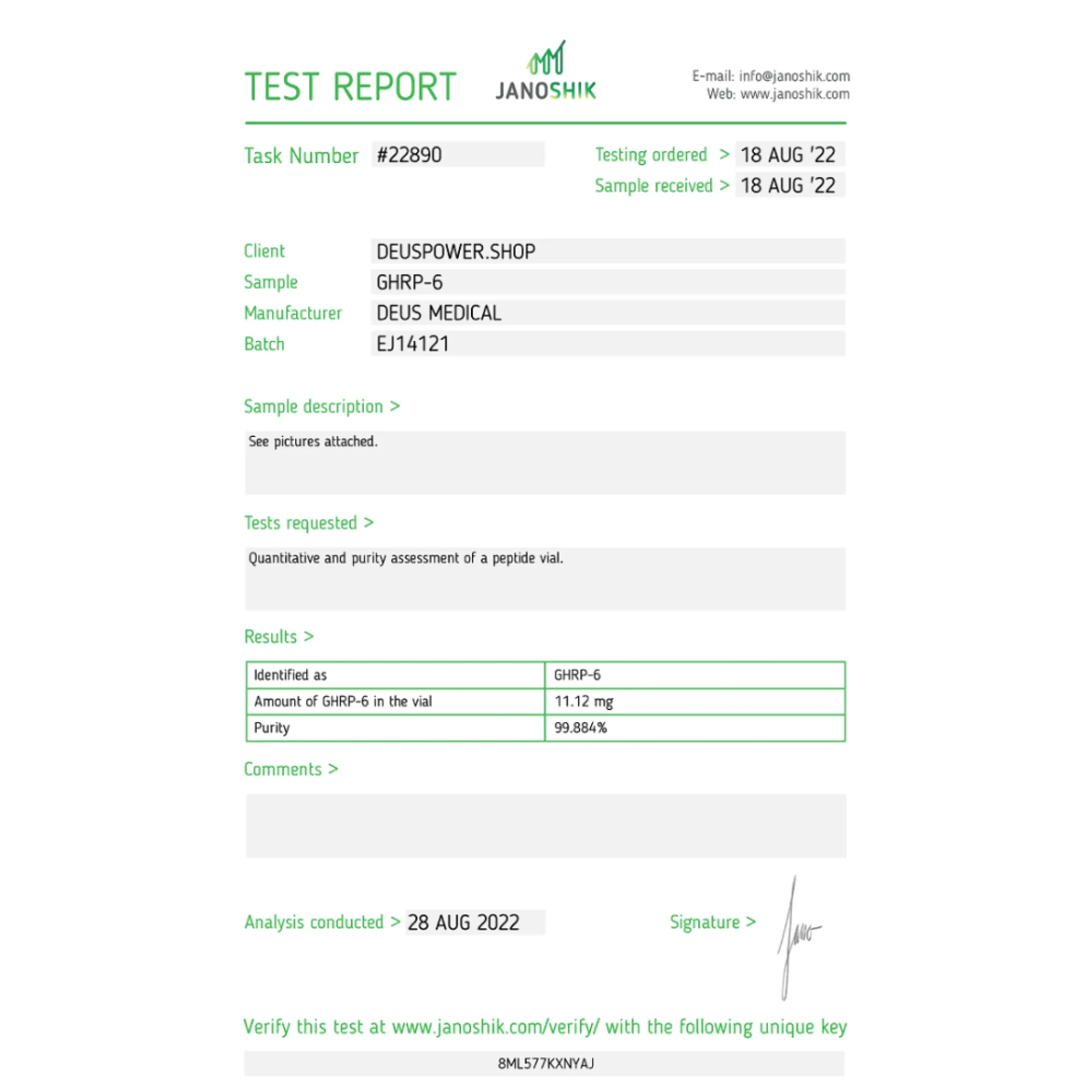 GHRP-6 (peptid uvolňující růstový hormon 6), Deus Medical, Koupit steroidy online – www.deuspowershop.net