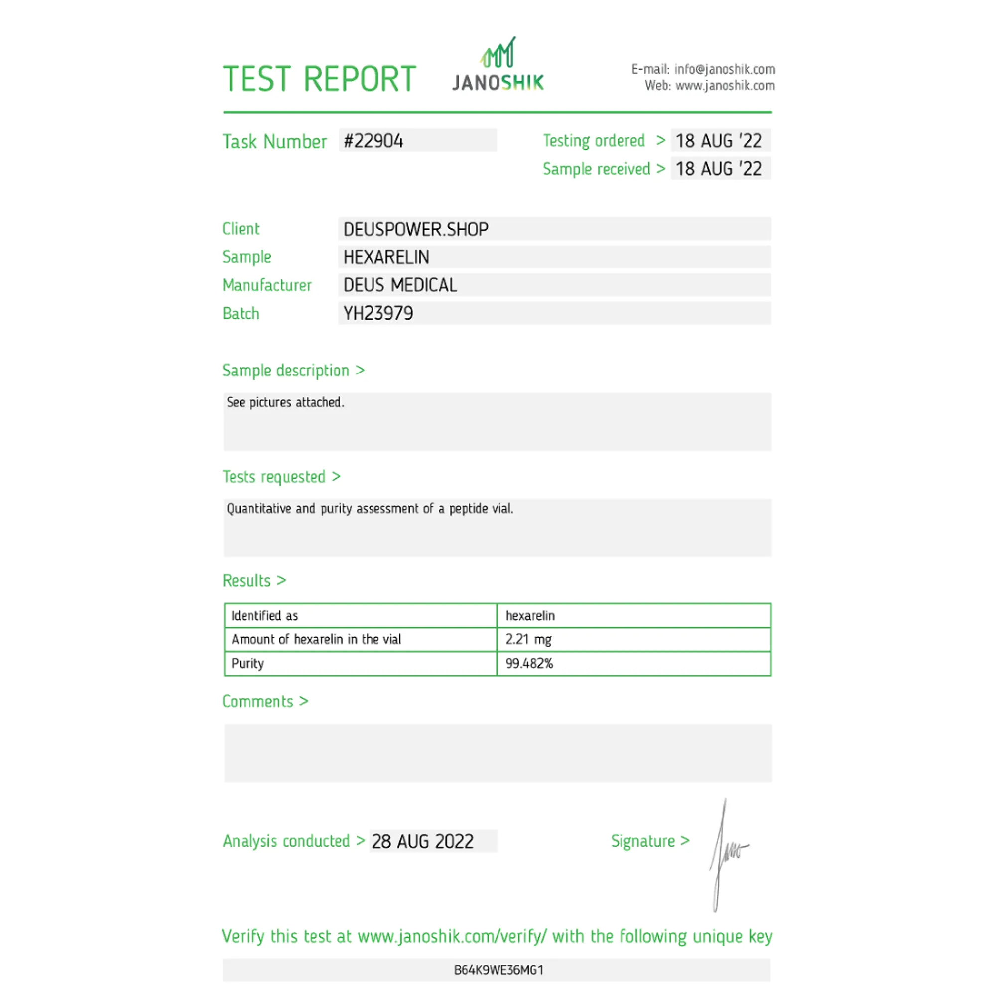 HEXARELIN (Wachstumshormon Freisetzendes Peptid), Deus Medical, Kaufen Sie Steroide Online - www.deuspowershop.net