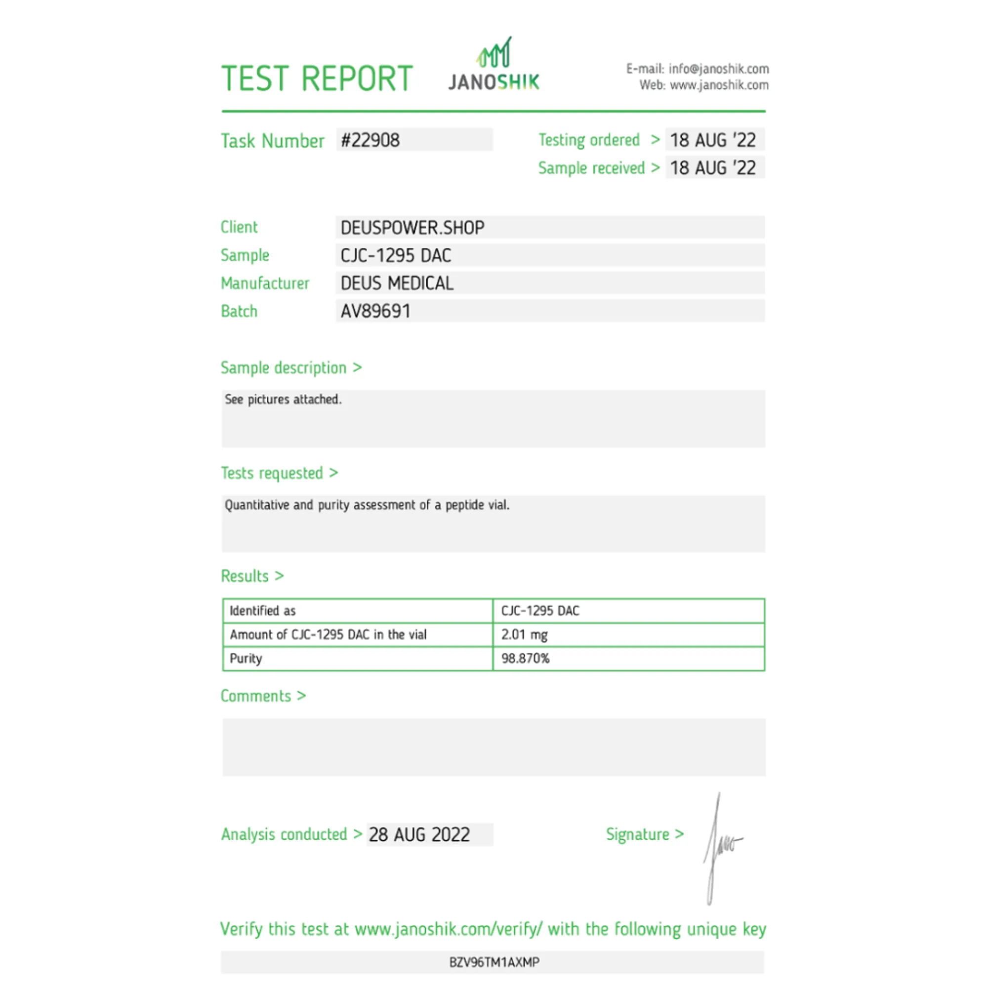 CJC-1295 DAC (tetragesubstitueerd 30-aminozuurpeptidehormoon), Deus Medical, koop steroïden online - www.deuspowershop.net