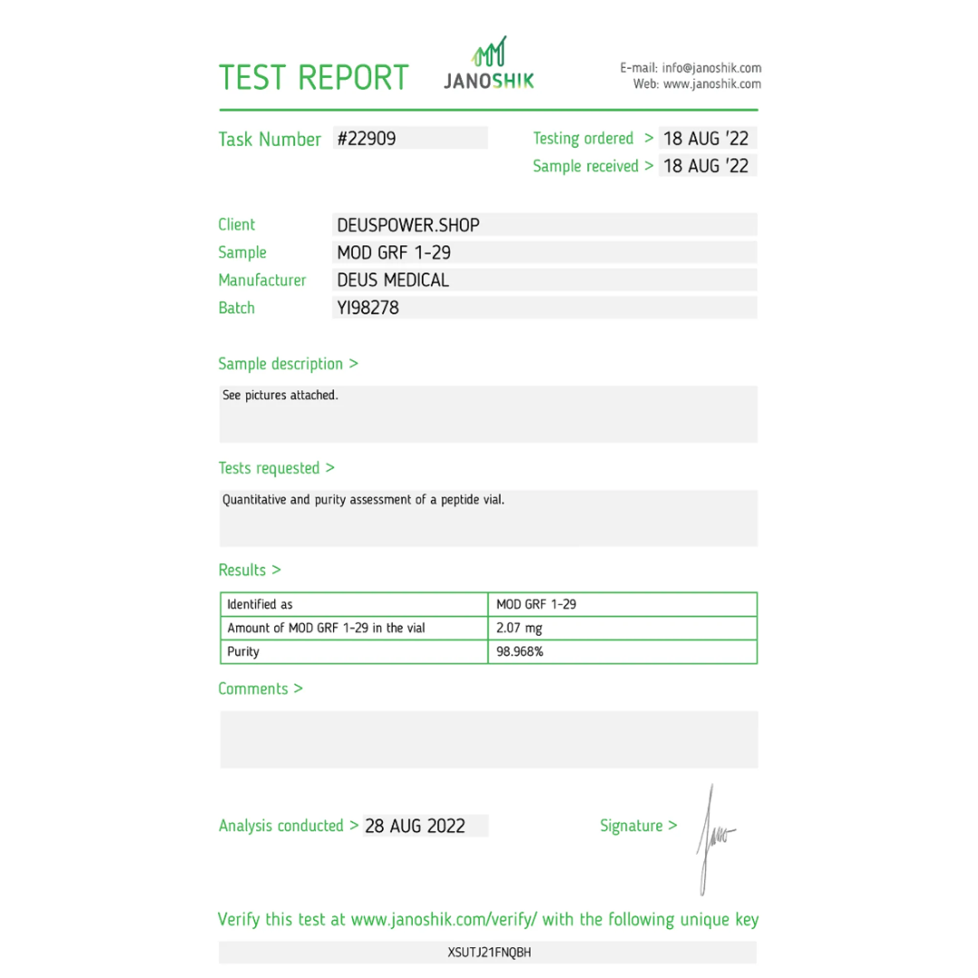 MOD GRF 1-29 (Tetrasubstituiertes Peptidhormon mit 29 Aminosäuren), Deus Medical, Kaufen Sie Steroide Online - www.deuspowershop.net