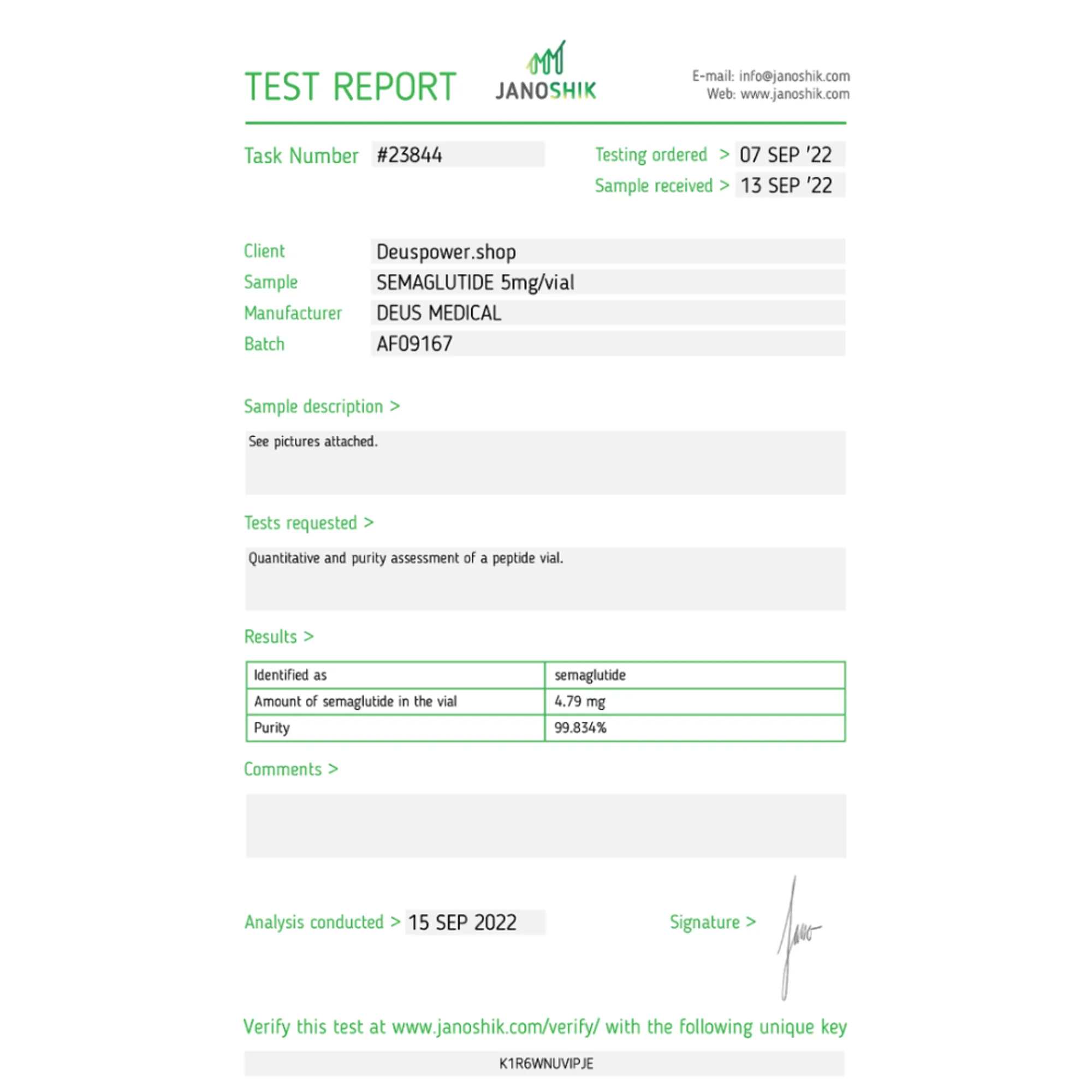 SEMAGLUTIDE (Glucagon-Like Peptide-1 (GLP-1)), Deus Medical, Buy Steroids Online - www.deuspowershop.net