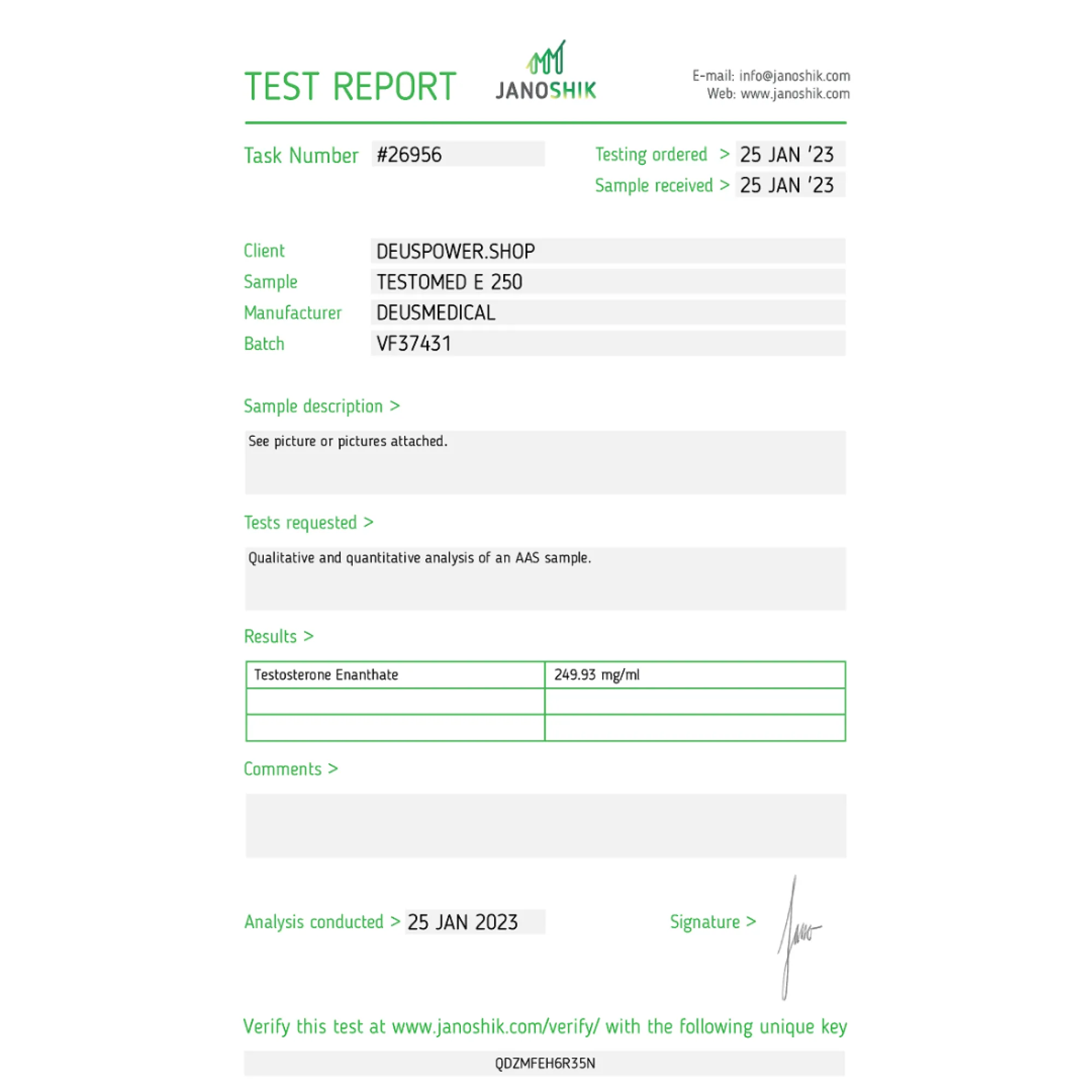 TESTOMED E 250 (Testosterone Enanthate), Deus Medical, Buy Steroids Online - www.deuspowershop.net