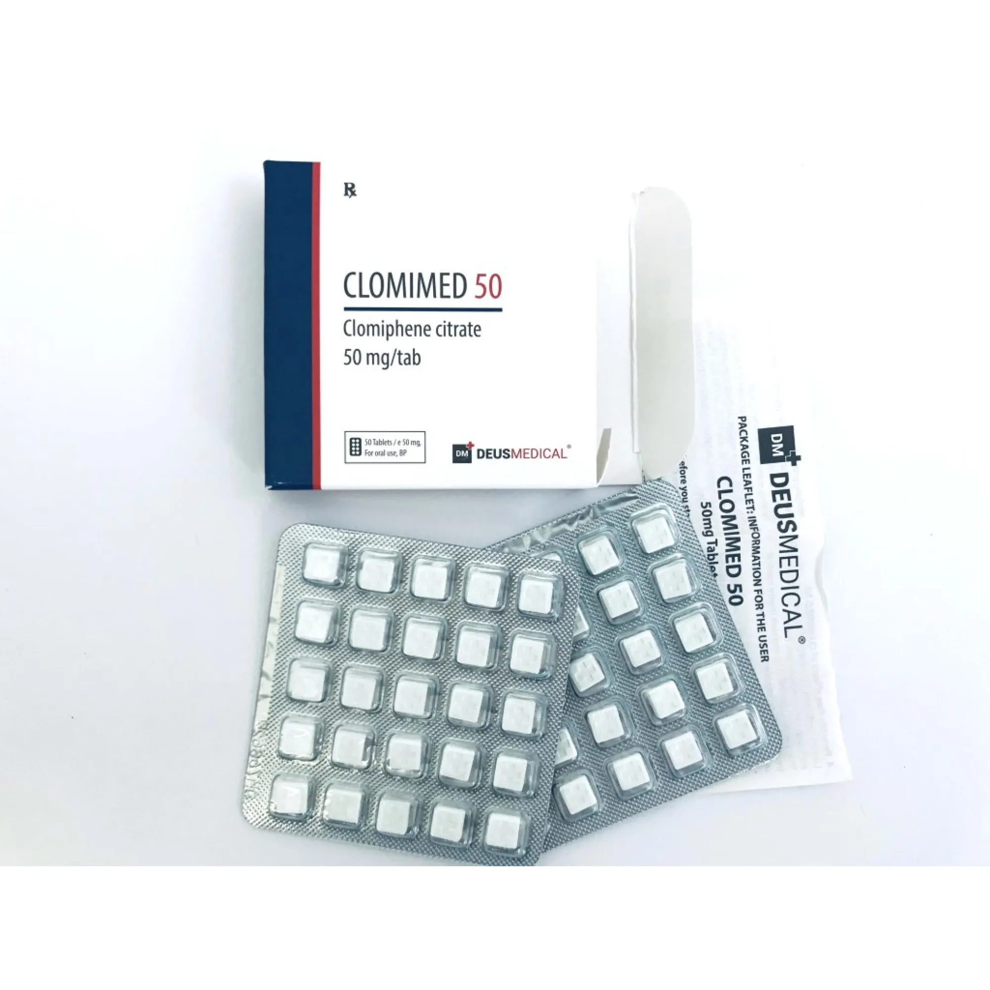 CLOMIMED 50 (Clomiphene Citrate), Deus Medical, Köp steroider online - helixamed.com