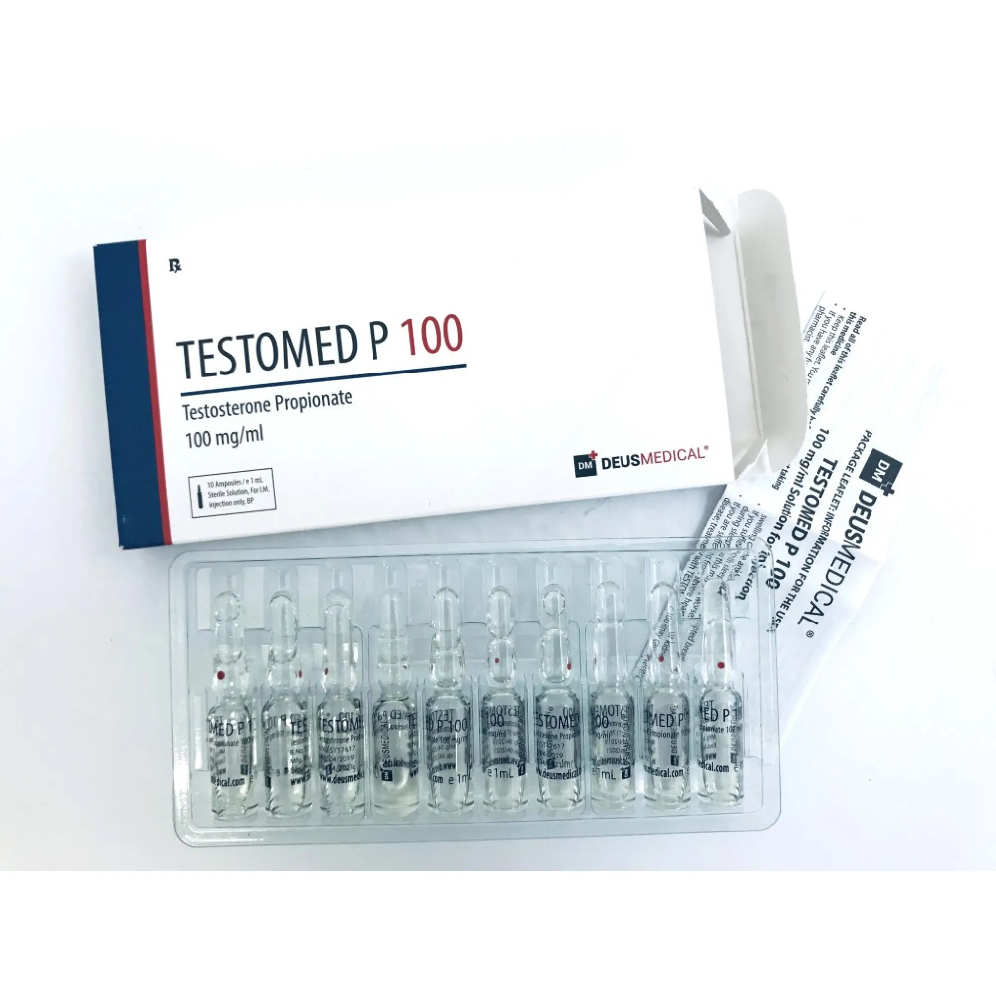 TESTOMED P 100 (Testosteronpropionat), Deus Medical, Köp steroider online - helixamed.com
