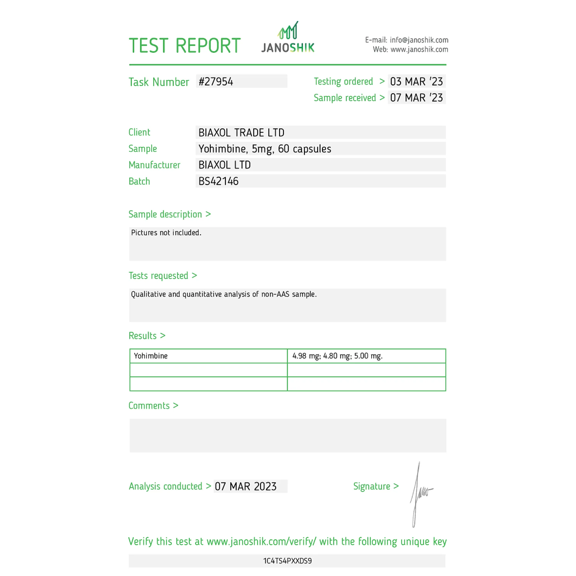 YOHIMBINE (Fat Burner), Biaxol, Buy Steroids Online - www.deuspowershop.net
